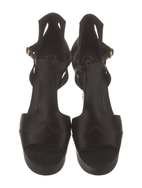 Chanel Satin T-Strap Pumps