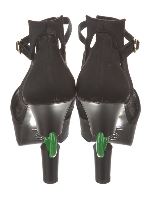 Chanel Satin T-Strap Pumps