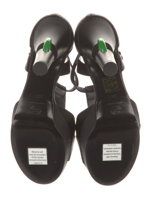 Chanel Satin T-Strap Pumps