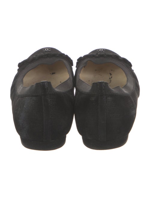 Chanel Interlocking CC Logo Suede Ballet Flats