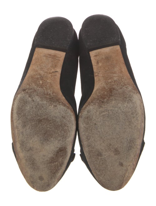 Chanel Interlocking CC Logo Suede Ballet Flats
