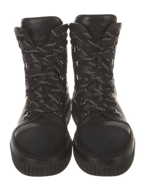 Chanel 2021 Interlocking CC Logo Combat Boots