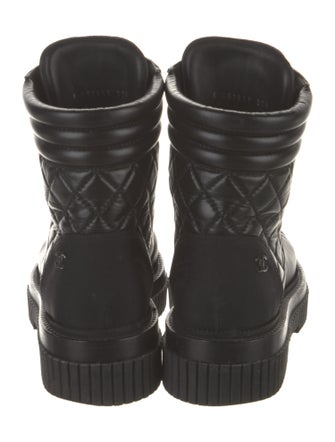 Chanel 2021 Interlocking CC Logo Combat Boots