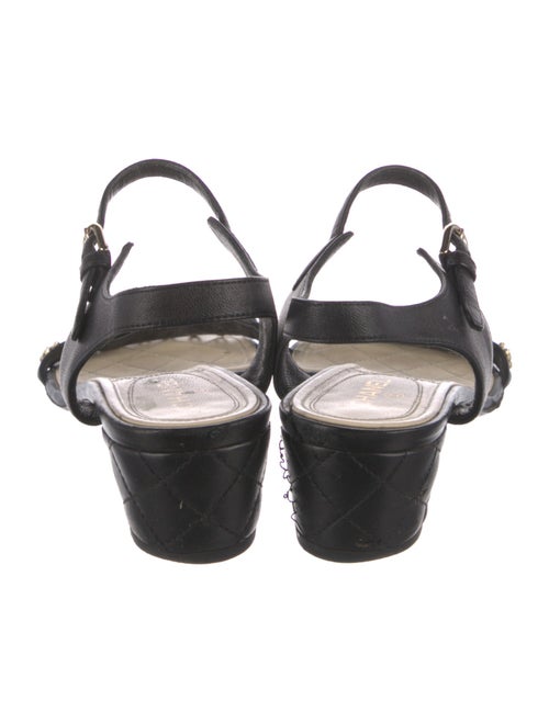 Chanel 2016 Chain-Link Accent Slingback Sandals
