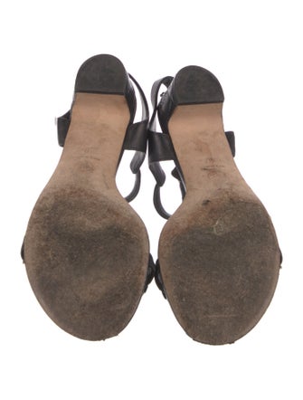 Chanel 2016 Chain-Link Accent Slingback Sandals