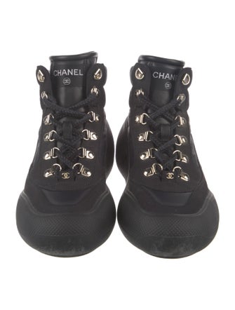 Chanel 2023 Interlocking CC Logo Lace-Up Boots