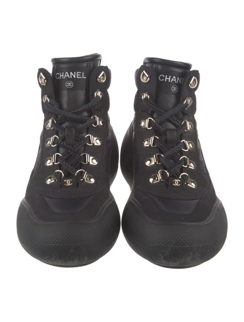Chanel 2023 Interlocking CC Logo Lace-Up Boots