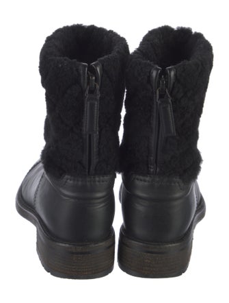Chanel Interlocking CC Logo Leather Boots