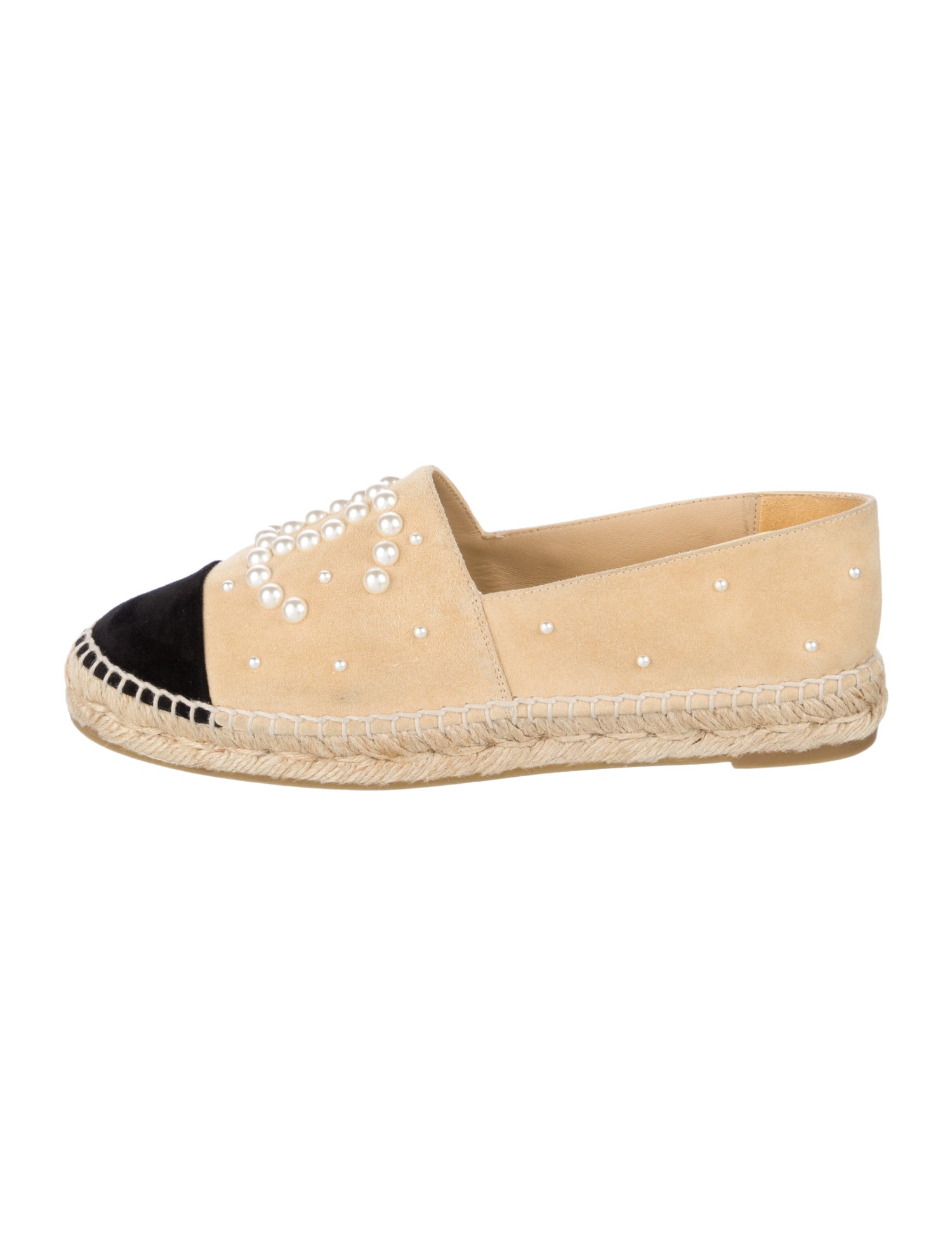 Chanel Interlocking CC Logo Suede Espadrilles