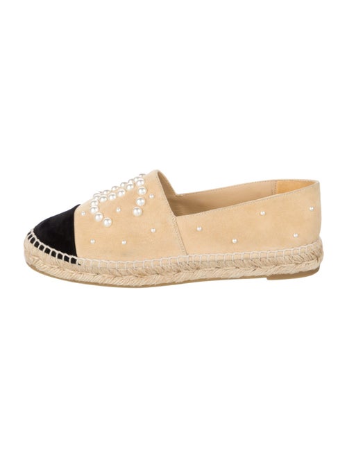 Chanel Interlocking CC Logo Suede Espadrilles