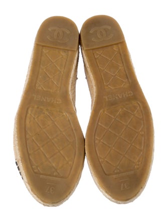Chanel Interlocking CC Logo Suede Espadrilles