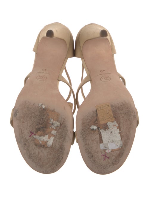 Chanel 2016 Interlocking CC Logo T-Strap Sandals