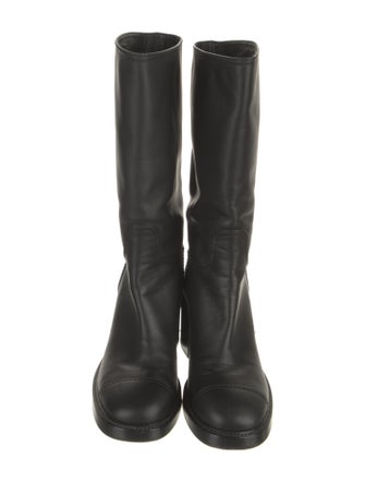 Chanel Interlocking CC Logo Calfskin Boots
