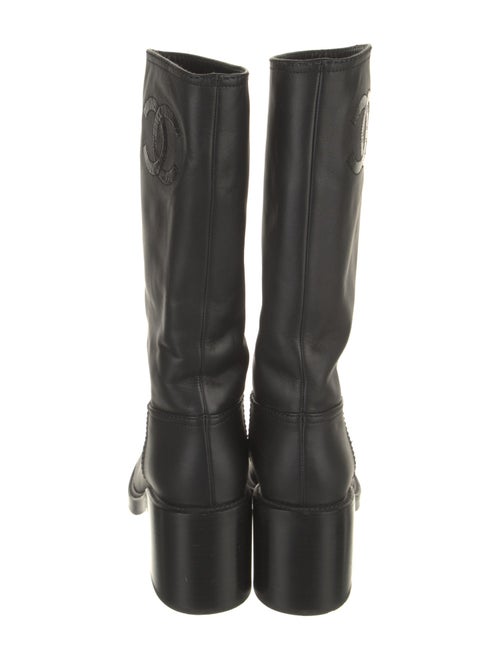 Chanel Interlocking CC Logo Calfskin Boots