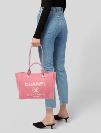 Chanel Small Deauville Shopping Bag w/ Pouch