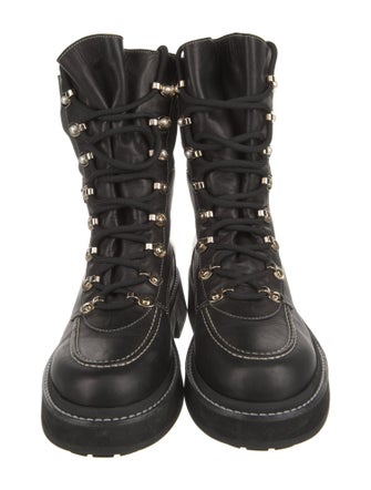 Chanel 2021 Interlocking CC Logo Combat Boots