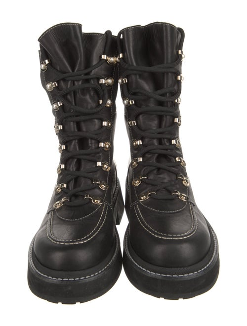 Chanel 2021 Interlocking CC Logo Combat Boots