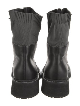 Chanel 2021 Interlocking CC Logo Combat Boots