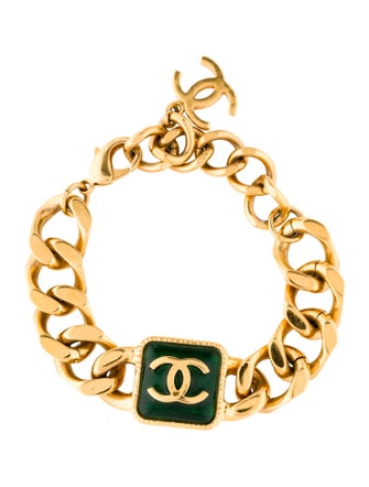 Chanel Gripoix CC Link Bracelet