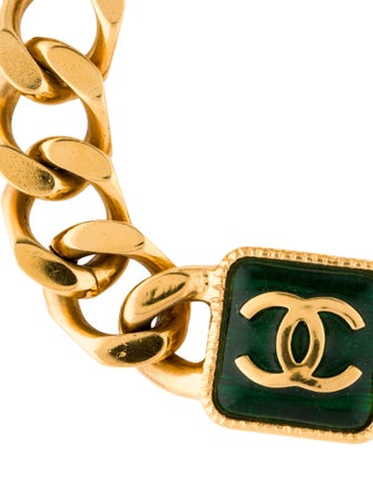 Chanel Gripoix CC Link Bracelet