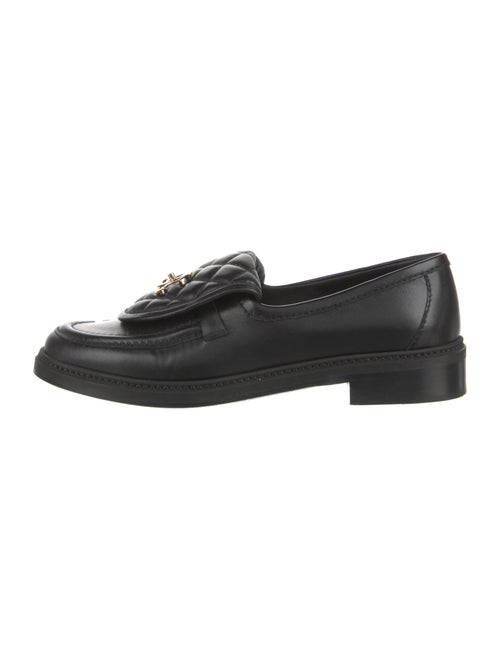 Chanel Interlocking CC Logo Leather Loafers