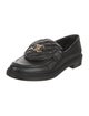 Chanel Interlocking CC Logo Leather Loafers