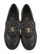 Chanel Interlocking CC Logo Leather Loafers