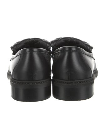 Chanel Interlocking CC Logo Leather Loafers