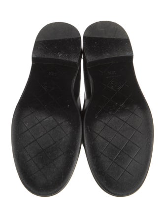 Chanel Interlocking CC Logo Leather Loafers