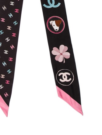 Chanel Silk Interlocking CC Logo Bandeau