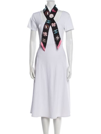 Chanel Silk Interlocking CC Logo Bandeau