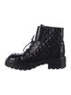 Chanel Interlocking CC Logo Leather Combat Boots