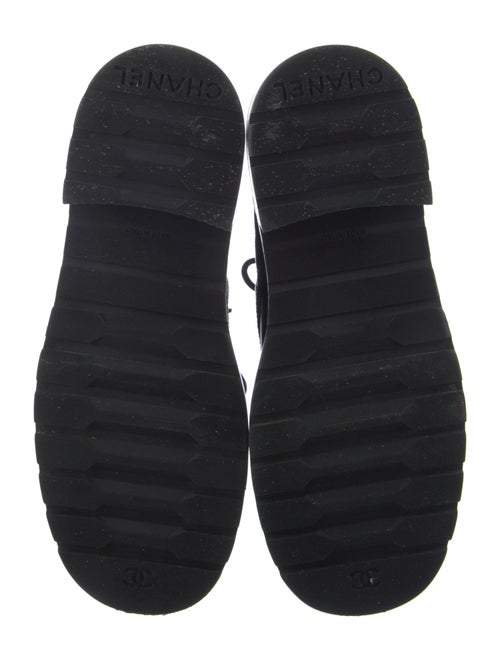 Chanel Interlocking CC Logo Leather Combat Boots