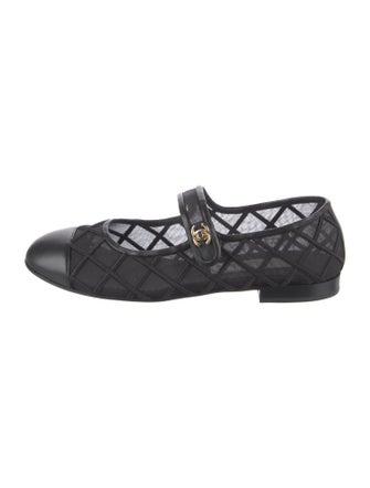 Chanel 2025 Interlocking CC Logo Mary Jane Flats