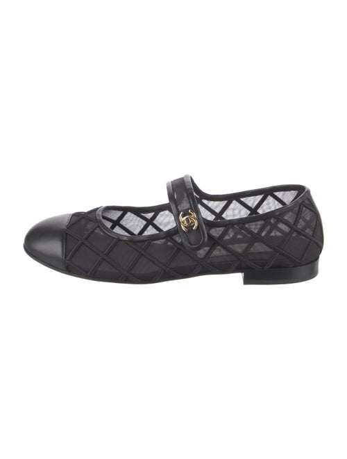 Chanel 2025 Interlocking CC Logo Mary Jane Flats