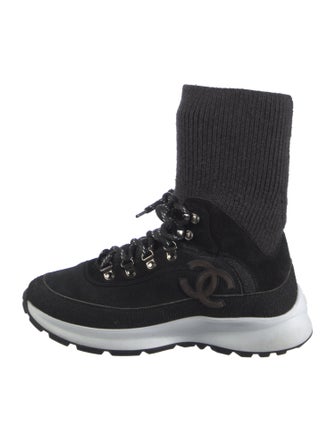Chanel 2021 Interlocking CC Logo Sock Sneakers