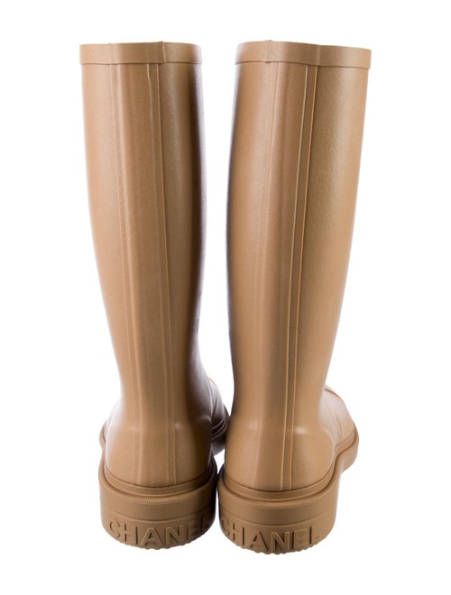 Chanel Interlocking CC Logo Rubber Rain Boots