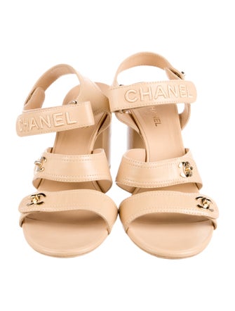 Chanel 2021 Interlocking CC Logo Sandals