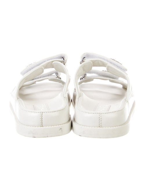 Chanel Interlocking CC Logo Leather Slides