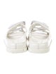 Chanel Interlocking CC Logo Leather Slides