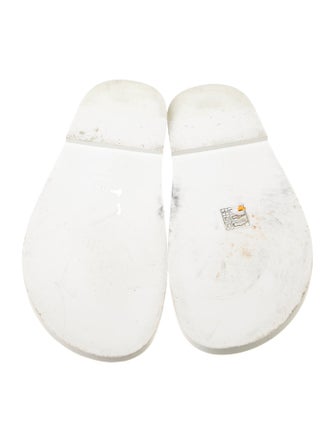 Chanel Interlocking CC Logo Leather Slides