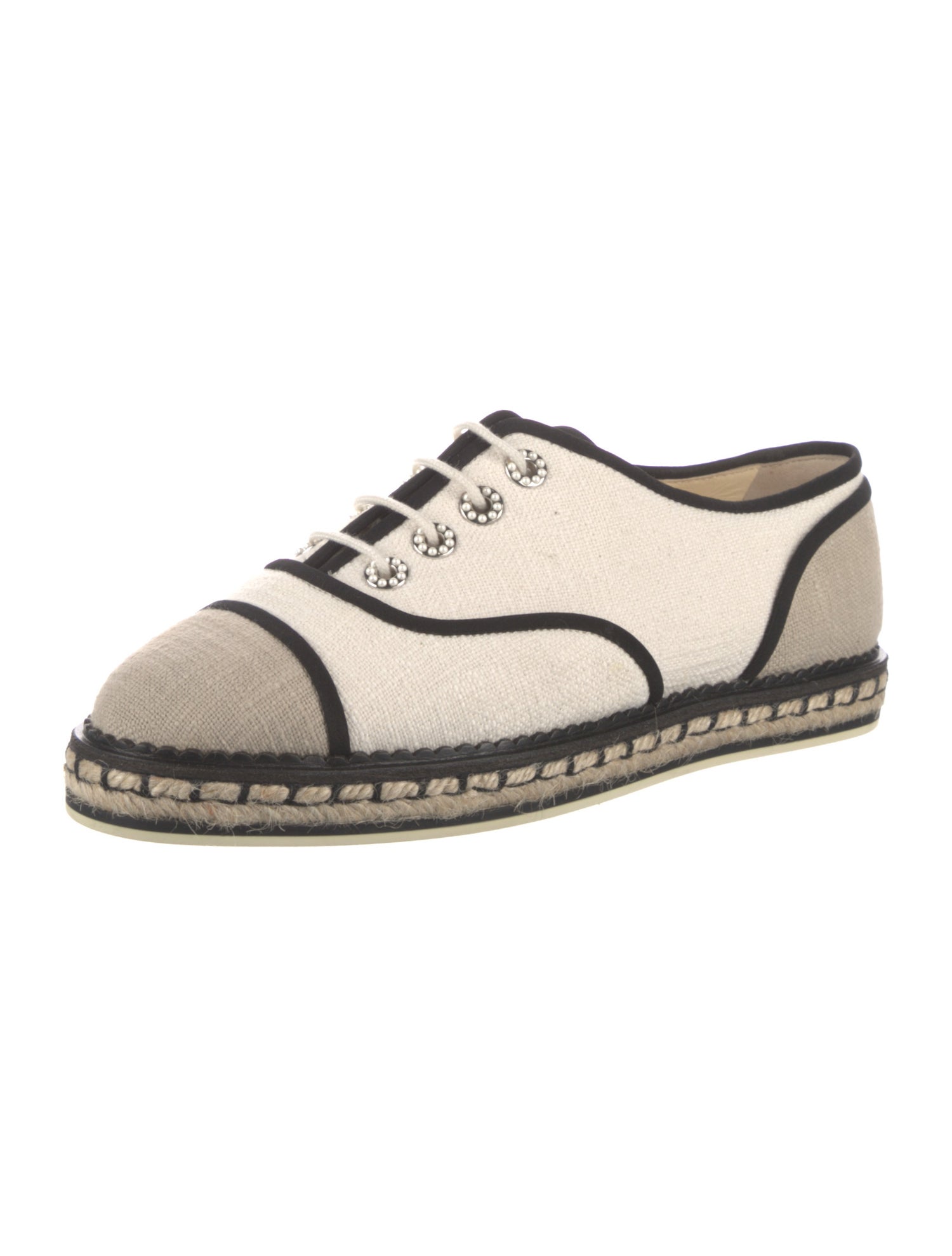 Chanel 2016 Interlocking CC Logo Espadrille Sneakers
