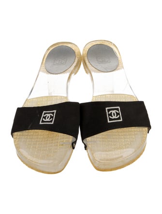Chanel Sport Interlocking CC Logo Slides