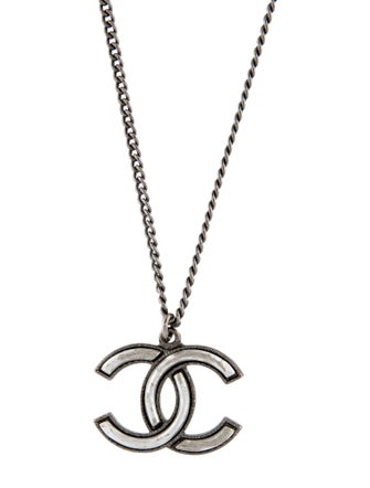 Chanel Resin CC Pendant Necklace