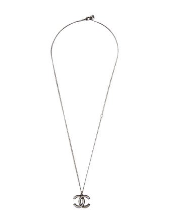 Chanel Resin CC Pendant Necklace