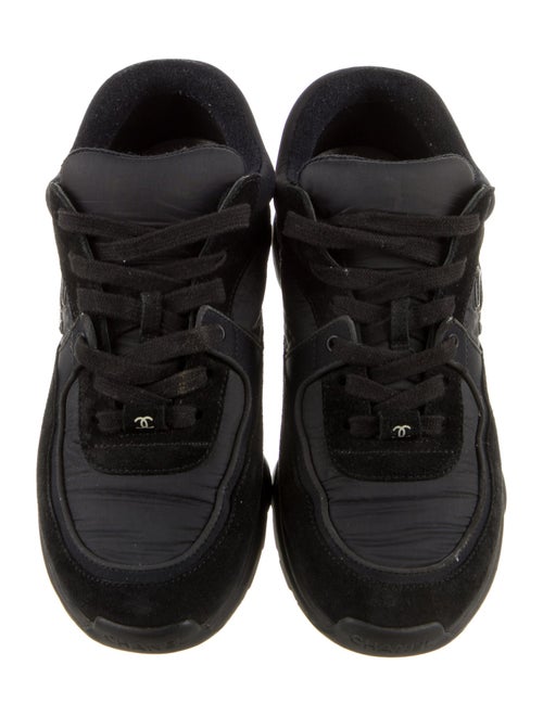 Chanel Interlocking CC Logo Suede Sneakers