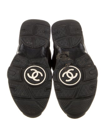 Chanel Interlocking CC Logo Suede Sneakers