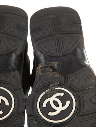 Chanel Interlocking CC Logo Suede Sneakers