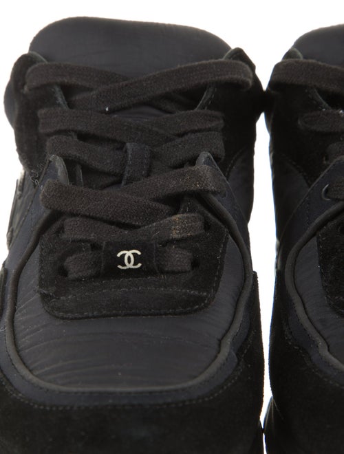 Chanel Interlocking CC Logo Suede Sneakers