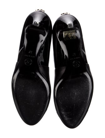 Chanel Interlocking CC Logo Leather T-Strap Pumps